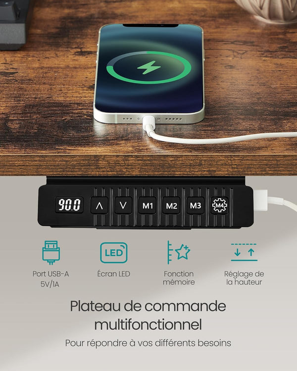 Electric Standing Desk – Adjustable Height with Memory Function