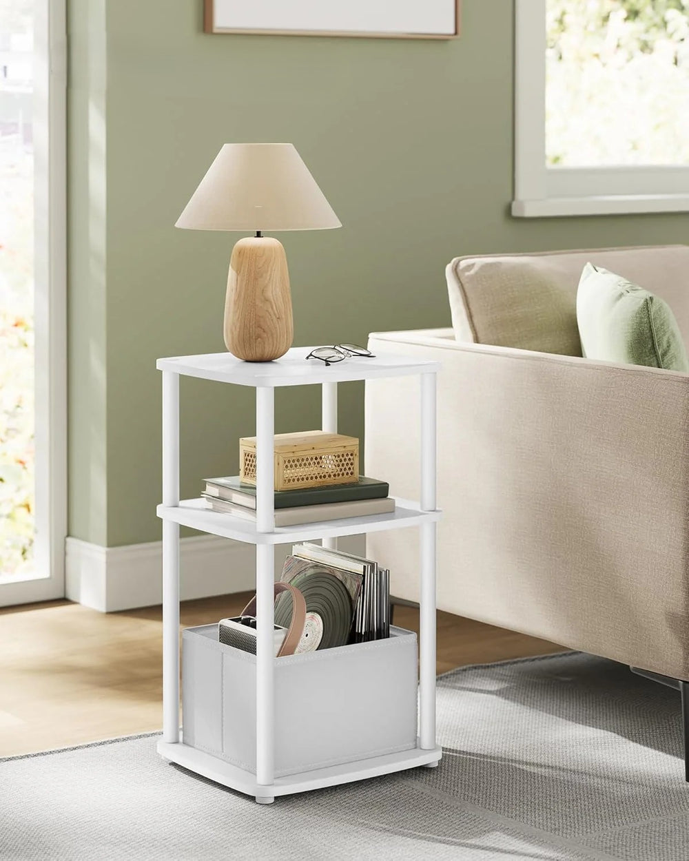 3-Tier Side Table with Basket - Karrari