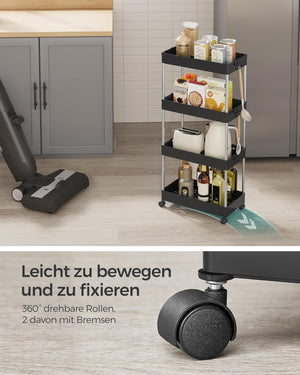 4-Tier Rolling Kitchen Trolley - Karrari