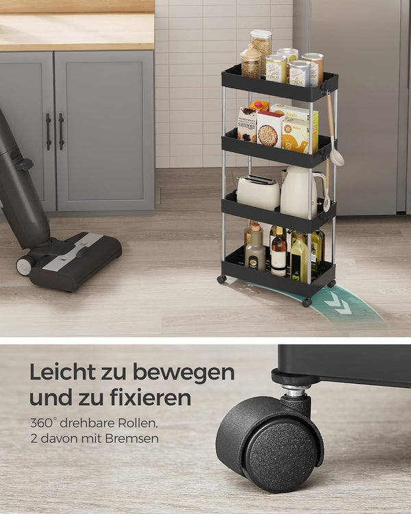 4-Tier Rolling Kitchen Trolley - Karrari