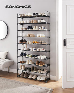 10-Tier Metal Shoe Rack – Customisable Design