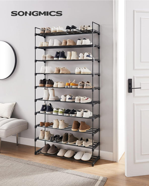 10-Tier Metal Shoe Rack – Customisable Design
