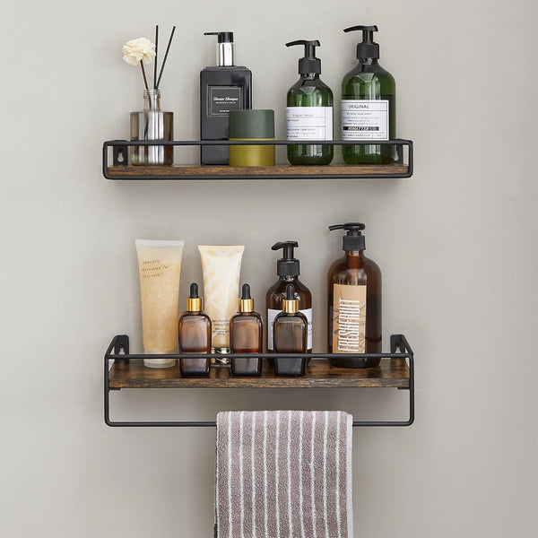 2-Piece Wall Floating Spice Rack Shelf with Pole - Karrari