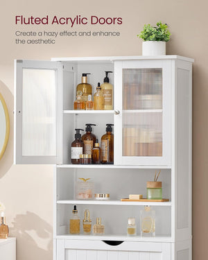 Storage Cabinet with Drawer, Shelves & Open Storage