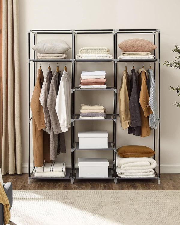 Bedroom Canvas Wardrobe Organizer – Gray - Karrari