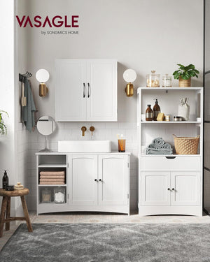 Long Bathroom Vanity Unit – 2 Doors, Adjustable Shelves - Karrari