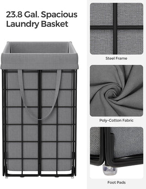 Laundry Hamper, 23.8 Gal (90L) Laundry Basket, Collapsible Clothes Hamper - Karrari