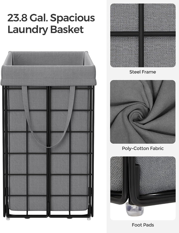 Laundry Hamper, 23.8 Gal (90L) Laundry Basket, Collapsible Clothes Hamper - Karrari