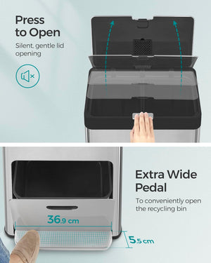 3-Compartment Kitchen Bin (2×17L + 26L) - Karrari