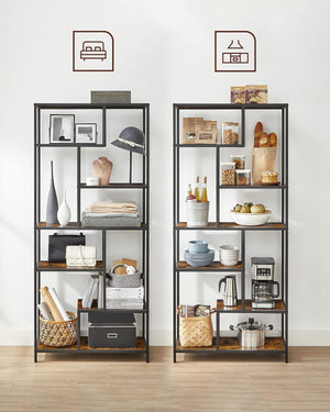 6-Tier Geometric Bookcase - Karrari