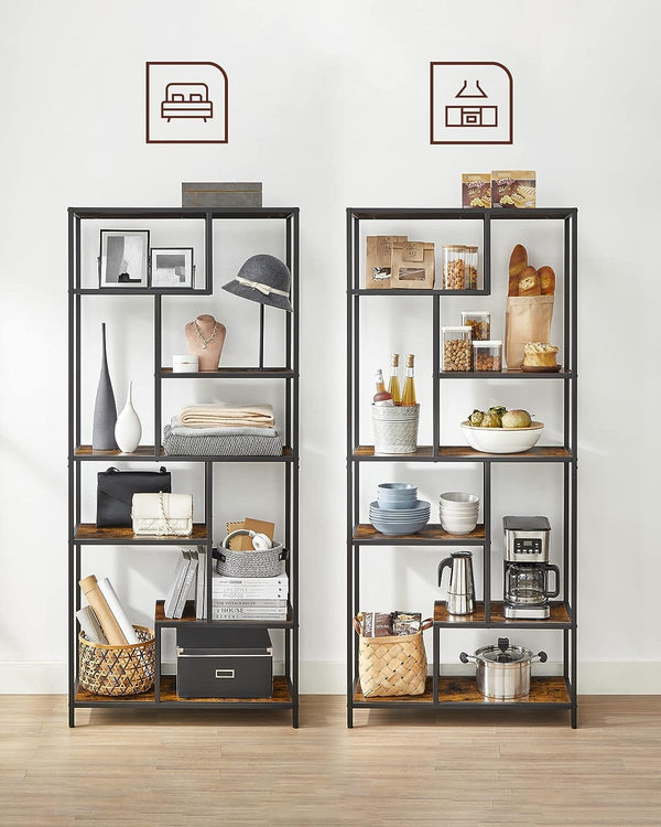 6-Tier Geometric Bookcase - Karrari