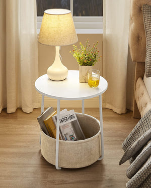 Side Table with Fabric Basket - Karrari