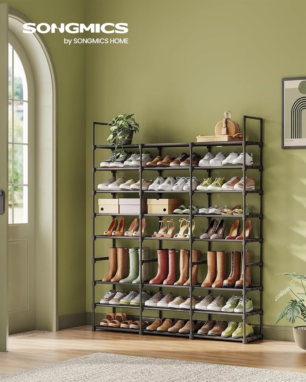 Adjustable 8-Tier Shoe Rack (Holds up to 48 Pairs) - Karrari