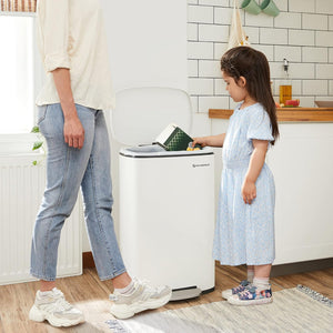 50L Steel Pedal Waste Bin with Soft-Close Lid - Karrari