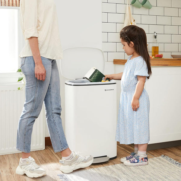 50L Steel Pedal Waste Bin with Soft-Close Lid - Karrari