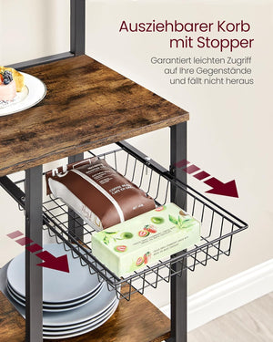 Baker’s Rack with Magnetic Knife Holder - Karrari