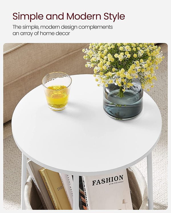 Side Table with Fabric Basket - Karrari