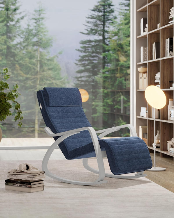 Rocking Chair with Birch Wood Armrests - Karrari