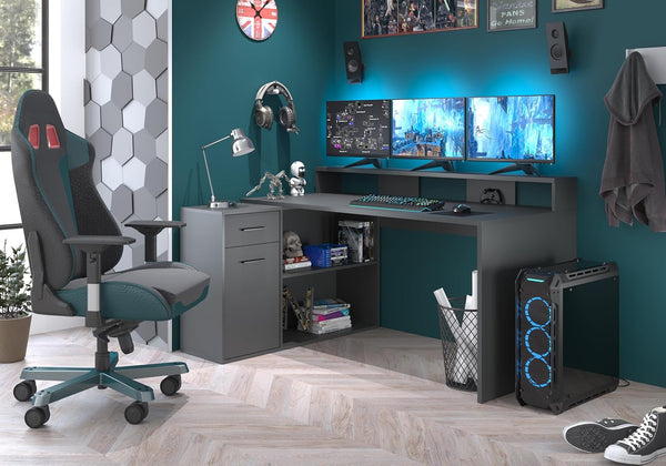 “Gamer” Corner Desk Combination - Karrari