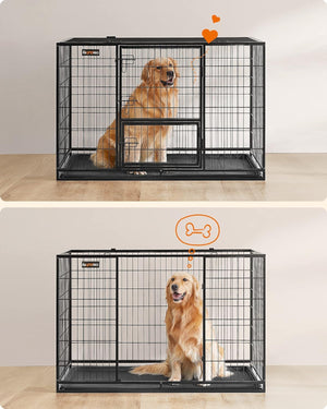 Heavy-Duty XXL Metal Dog Crate - Removable Tray - Karrari