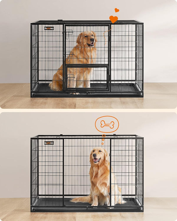 Heavy-Duty XXL Metal Dog Crate - Removable Tray - Karrari