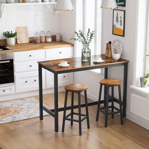 Industrial Bar Table with Metal Frame