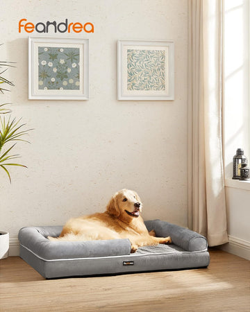 Orthopedic Dog Bed, Dog Sofa with Sides, Removable Washable Cover