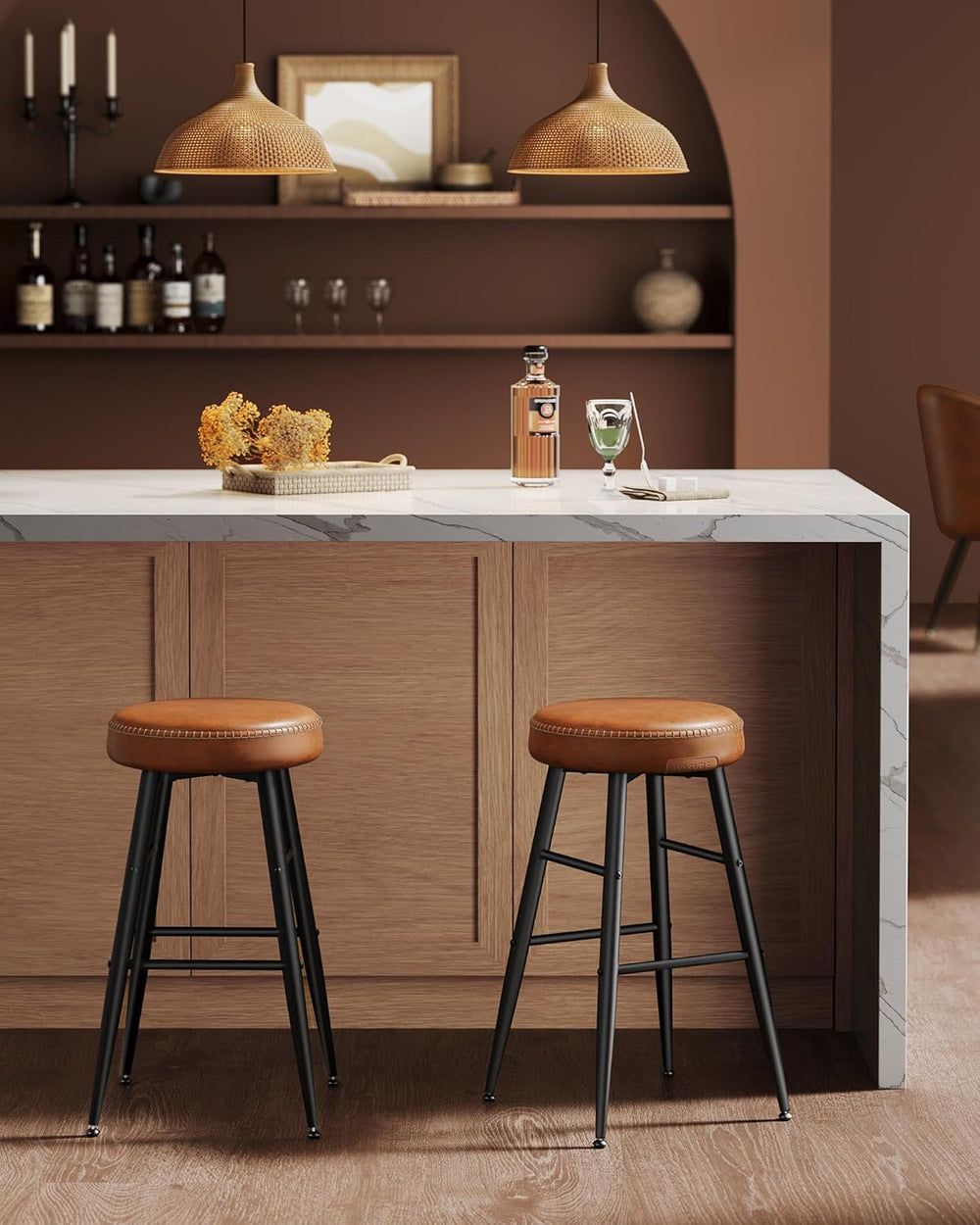 Set of 2 Backless Bar Stools - Karrari