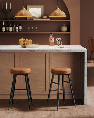 Set of 2 Backless Bar Stools