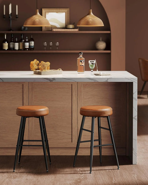 Set of 2 Backless Bar Stools
