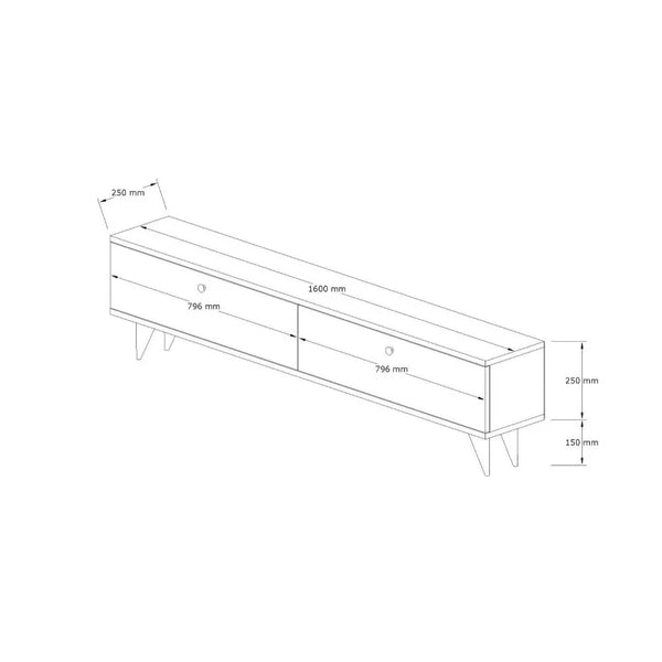 Paris sideboard With Shelves and Storage - Walnut - Karrari