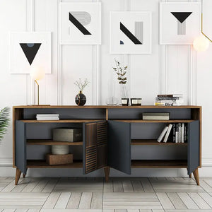 Milan Anthracite Walnut Sideboard - Karrari