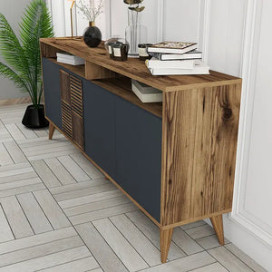 Milan Anthracite Walnut Sideboard - Karrari