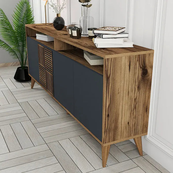 Milan Anthracite Walnut Sideboard - Karrari