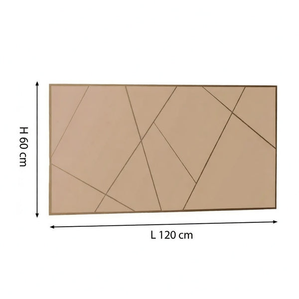 Geometric Decorative Wall Mirror | Gold Line Detail - Karrari