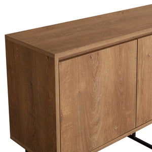 Ruba Melamine Walnut Black Sideboard - Karrari