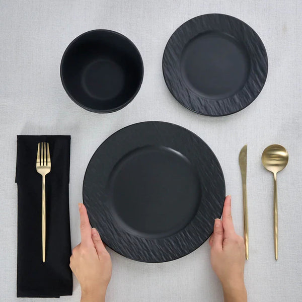 Karaca Solem Embossed Stoneware Dinner Set – 18 Piece - Karrari