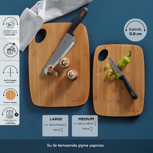 Karaca Karya Cutting Board Set – 2Piece - Karrari