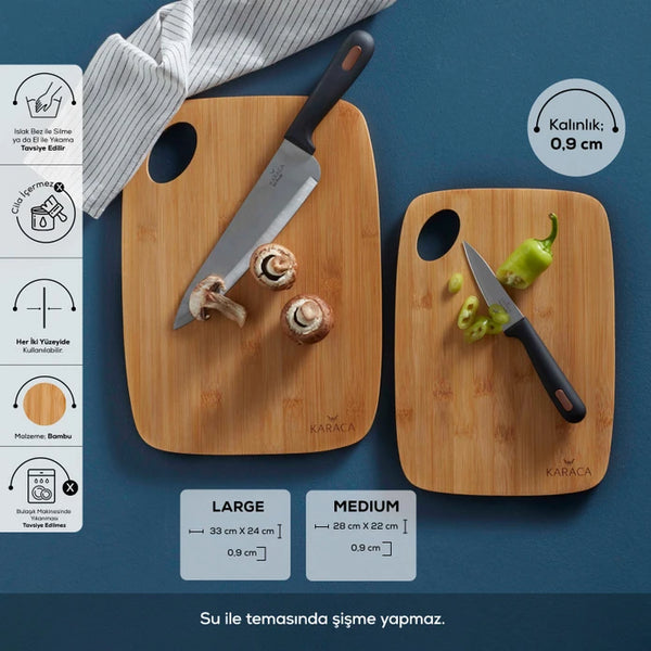 Karaca Karya Cutting Board Set – 2Piece - Karrari