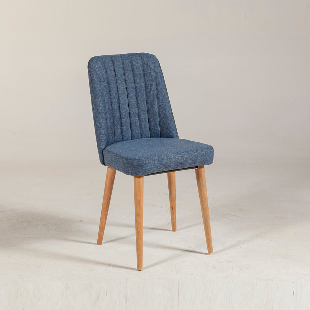 Linen Atlantic Pine Dark Blue Chair - Karrari