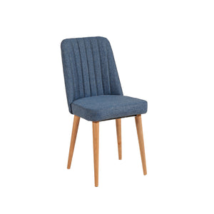 Linen Atlantic Pine Dark Blue Chair - Karrari