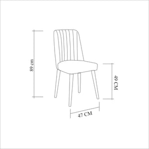 Linen Atlantic Pine Dark Blue Chair - Karrari