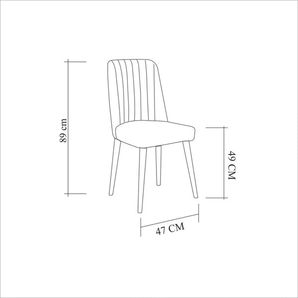 Linen Atlantic Pine Dark Blue Chair - Karrari