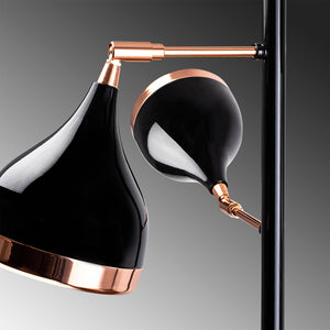 3-Light Metal & Glass Floor Lamp – Multi-Directional - Karrari