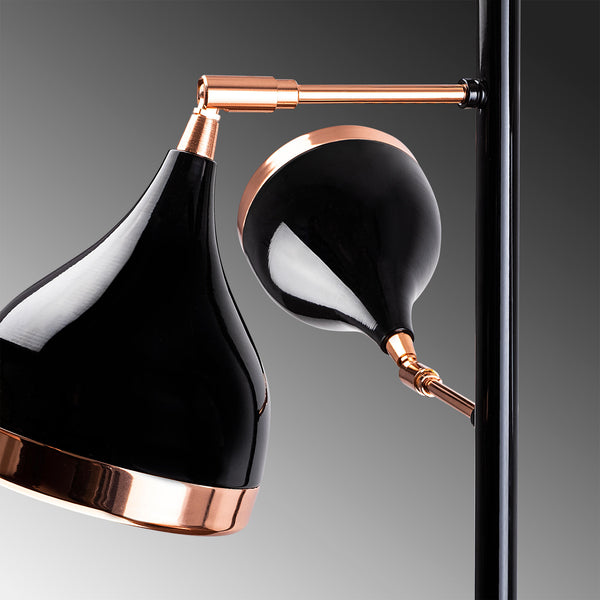 3-Light Metal & Glass Floor Lamp – Multi-Directional - Karrari