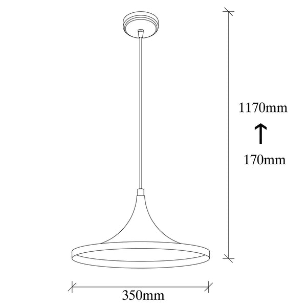 Modern Black & Gold Dome Pendant Light - Karrari