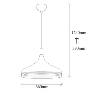 Elegant Dome Pendant Light – Cream & Gold - Karrari