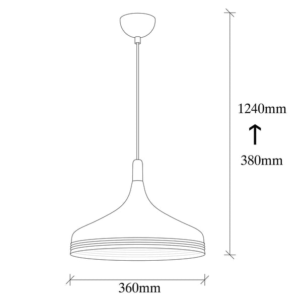 Elegant Dome Pendant Light – Cream & Gold - Karrari