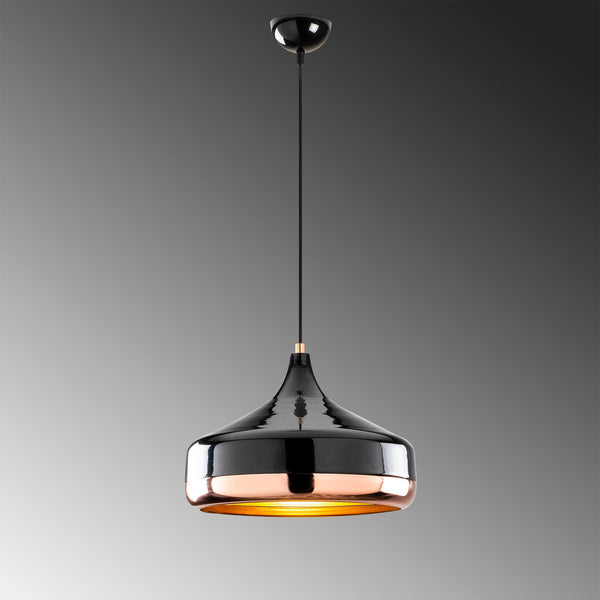 Modern Black & Copper Pendant Light - Karrari