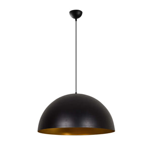 Matte Black Pendant Light with Gold Interior - Karrari
